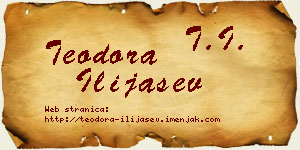Teodora Ilijašev vizit kartica